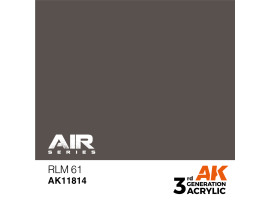 обзорное фото Акрилова фарба RLM 61 / Сіро-коричневий AIR АК-interactive AK11814 AIR Series
