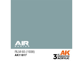 обзорное фото Акриловая краска RLM 65 (1938) / Серо-голубой AIR АК-интерактив AK11817 AIR Series