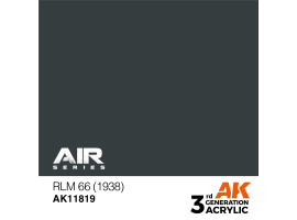 обзорное фото Акриловая краска RLM 66 (1938) / Черный AIR АК-интерактив AK11819 AIR Series