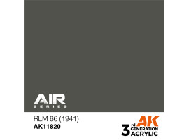 обзорное фото Акриловая краска RLM 66 (1941) / Серо-коричневый AIR АК-интерактив AK11820 AIR Series