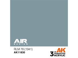обзорное фото Акриловая краска RLM 78 (1941) / Сине-серый AIR АК-интерактив AK11830 AIR Series