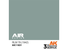 обзорное фото Акриловая краска RLM 78 (1942) / Серо-зеленый AIR АК-интерактив AK11831 AIR Series