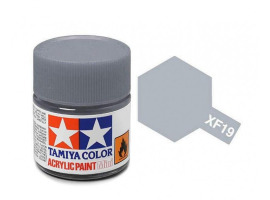обзорное фото Акриловая краска на спиртовой основе Матовый Небесно-Серый 10мл Тамия XF-19 Акриловые краски