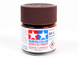 обзорное фото Alcohol-based acrylic paint Flat Hull Red Tamiya 10ml XF-9 Acrylic paints