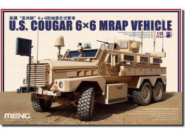 Scale model 1/35 American Armored Car Cougar 6x6 MRAP Vehicle Meng SS-005