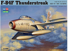 Buildable model of the American fighter F-84F Thunderstreak
