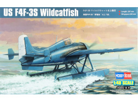 обзорное фото Збірна модель американського винищувача US F4F-3S Wildcatfish Літаки 1/48