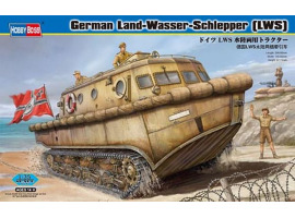 Buildable model of German armored vehicle Land-Wasser-Schlepper (LWS) amphibious tractor Early production