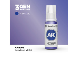 Акриловая краска ANODIZED VIOLET - АНОДИРОВАННЫЙ ФИОЛЕТОВЫЙ МЕТАЛЛИК / INK АК-интерактив AK11202