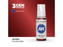 Акриловая краска FOUNDRY RED METALLIC - ЛИТЕЙНЫЙ КРАСНЫЙ МЕТАЛЛИК / INK АК-интерактив AK11203