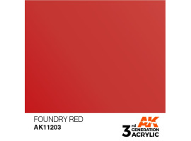обзорное фото Акриловая краска FOUNDRY RED METALLIC - ЛИТЕЙНЫЙ КРАСНЫЙ МЕТАЛЛИК / INK АК-интерактив AK11203 Металлики и металлайзеры