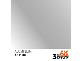 обзорное фото Акриловая краска ALUMINIUM METALLIC - АЛЮМИНИЕВЫЙ МЕТАЛЛИК / INK АК-интерактив AK11207 Металлики и металлайзеры