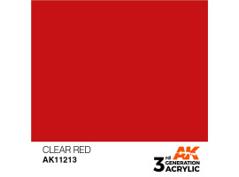 обзорное фото Акриловая краска CLEAR RED STANDARD - ПРОЗРАЧНЫЙ КРАСНЫЙ / INK АК-интерактив AK11213 Standart Color