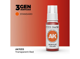 обзорное фото Акриловая краска CLEAR RED STANDARD - ПРОЗРАЧНЫЙ КРАСНЫЙ / INK АК-интерактив AK11213 Standart Color