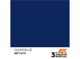 обзорное фото Акрилова фарба CLEAR BLUE STANDARD - ПРОЗОРИЙ СИНІЙ / INK АК-Interactive AK11214 Standart Color