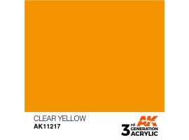 обзорное фото Акрилова фарба CLEAR YELLOW STANDARD - ПРОЗОРИЙ ЖОВТИЙ / INK АК-Interactive AK11217 Standart Color