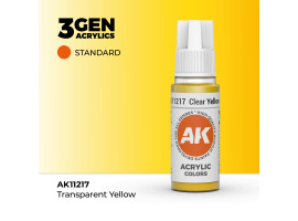 обзорное фото Акриловая краска CLEAR YELLOW STANDARD - ПРОЗРАЧНЫЙ ЖЕЛТЫЙ / INK АК-интерактив AK11217 Standart Color