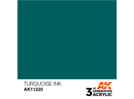 обзорное фото Acrylic paint TURQUOISE / INK АК-Interactive AK11220 General Color