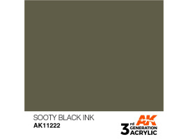 обзорное фото Акриловая краска SOOTY BLACK – ГРЯЗНЫЙ ЧЕРНЫЙ / INK АК-интерактив AK11222 Standart Color