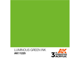 обзорное фото Акрилова фарба LUMINOUS GREEN – СЯЮЧИЙ ЗЕЛЕНИЙ / INK АК-Interactive AK11225 Standart Color