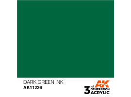 обзорное фото Акрилова фарба DARK GREEN – ТЕМНО-ЗЕЛЕНИЙ /  INK АК-Interactive AK11226 Standart Color