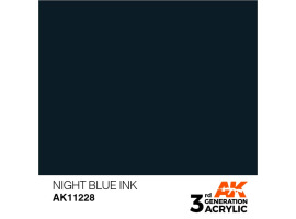 обзорное фото Акрилова фарба NIGHT BLUE – НІЧНИЙ СИНІЙ / INK АК-Interactive AK11228 Standart Color