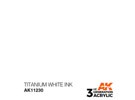 обзорное фото Акрилова фарба TITANIUM WHITE - ТИТАНОВИЙ БІЛИЙ / INK АК-Interactive AK11230 Standart Color