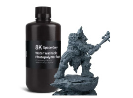 обзорное фото Фотополімерна смола ELEGOO Water Washable Resin 8k "Space Grey" (сіра) 1кг Смола для 3D принтерів