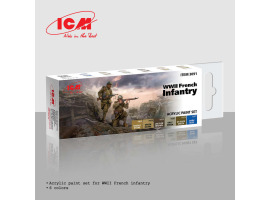 Набір акрилових фарб для французької піхоти 2СВ ICM 3091