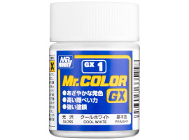 обзорное фото Mr. Color GX (18 ml) Cool White / Холодный белый глянцевый  Нитрокраски