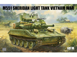 обзорное фото Збірна модель 1/35 Легкий танк М551 Sheridan (В'єтнамська війна) Rye Field Model RFM 5142 Бронетехніка 1/35