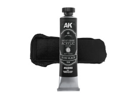 обзорное фото Акрилова фарба Artist Dense Acrylic Чистий чорний / Pure Black AK-Interactive AKAD003 Акрилові на водній основі