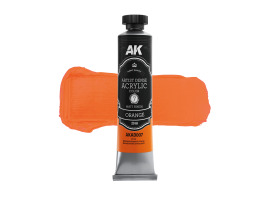 обзорное фото Акрилова фарба Artist Dense Acrylic Помаранчевий / Orange AK- Interactive AKAD007 Акрилові на водній основі