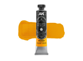 обзорное фото Акрилова фарба Artist Dense Acrylic Насичений жовтий / Intense Yellow AK-Interactive AKAD025 Акрилові на водній основі