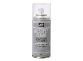 Mr. Super Clear Semi-Gloss Spray (170 ml) / Semi-gloss varnish in aerosol