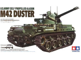 обзорное фото Збірна модель 1/35 Самохідна зенітна гармата М42 Duster Tamiya 35161 Бронетехніка 1/35