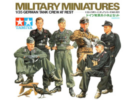 Сборная модель 1/35 Фигуры Немецкий танковый экипаж (6 фигур) на отдыхе Tamiya 35201