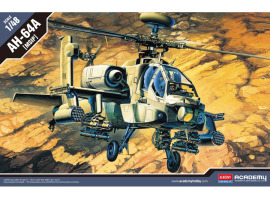обзорное фото Збірна модель 1/48 Вертоліт AH-64A Apache Academy 12262 Гелікоптери 1/48