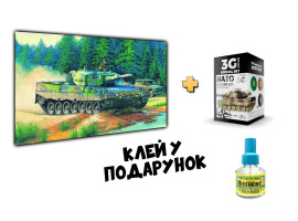 Збірна модель 1/35 Німецький танк Леопард 2 А4 + Набір кольорів НАТО