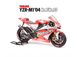 Сборная модель 1/12 Мотоцикл ЯМАХА YZR-M1 04 NO.7/NO.33 Тамия 14100
