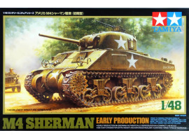 обзорное фото Assembly model 1/48 Tank Sherman (eary production) Tamiya 32505 Armored vehicles 1/48