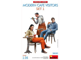 обзорное фото Scale model 1/35 Figures Visitors of the modern cafe No. 1 MiniArt 38085 Figures 1/35