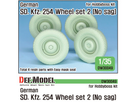 обзорное фото German Sd.Kfz.254 Wheel set 02- No sag ( for Hobbyboss 1/35) Resin wheels