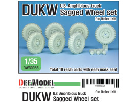 обзорное фото WW2 U.S DUKW Amphibious truck Sagged wheel set (for Italeri 1/35) Смоляные колёса