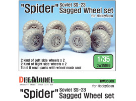 обзорное фото Soviet SS-23 "Spider" Sagged Wheel set (for HobbyBoss 1/35) Resin wheels