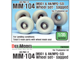 обзорное фото US MIM-104 M901 & AN/MPQ-53 Wheel set - Sagged (for Trumpeter 1/35) Resin wheels