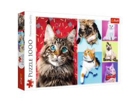 обзорное фото Puzzles Collage Happy cats 1000pcs 1000 items