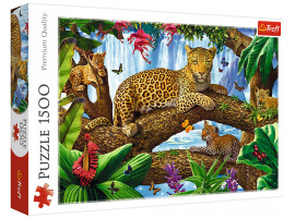 Пазлы Леопарды на дереве 1500шт