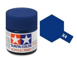 обзорное фото Акриловая краска на спиртовой основе Cиняя 10мл Тамия X-4 Акриловые краски