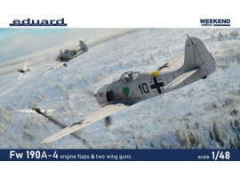 Сборная модель 1/48 Самолет Focke Wulf 190A-4 с заслонками двигателя Weekend Edition Эдуард 84117